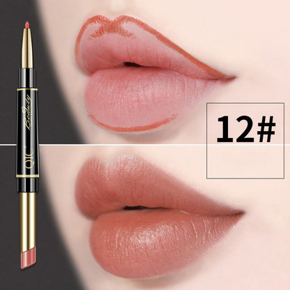 2 IN 1 Lip Liner Waterproof Matte Lipstick Pencil Sexy Red Long Lasting Lipliner Makeup Cosmetics Media 7 of 17