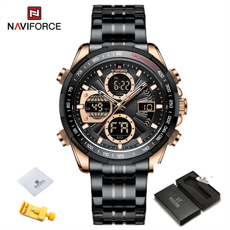 New NAVIFORCE Fashion Military Watches for Men Luxury Watch Original Sports Chronograph Watch Waterproof Quartz WristWatch Clock Gift