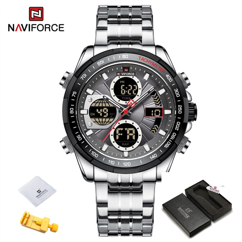 New NAVIFORCE Fashion Military Watches for Men Luxury Watch Original Sports Chronograph Watch Waterproof Quartz WristWatch Clock Gift