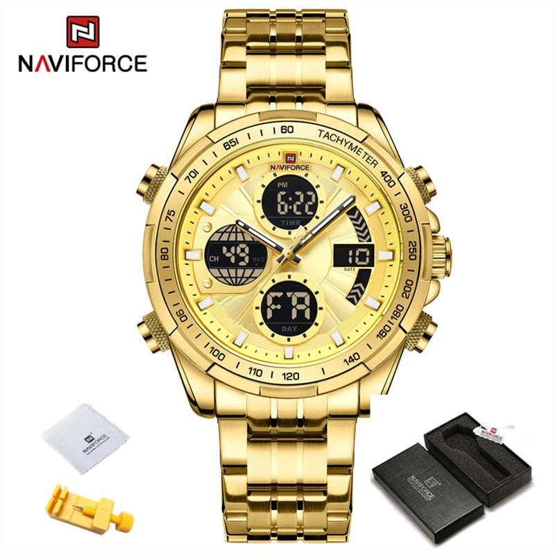 New NAVIFORCE Fashion Military Watches for Men Luxury Watch Original Sports Chronograph Watch Waterproof Quartz WristWatch Clock Gift