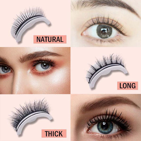 Reusable Self-Adhesive Multiple Reversible Natural Look Eyelashes