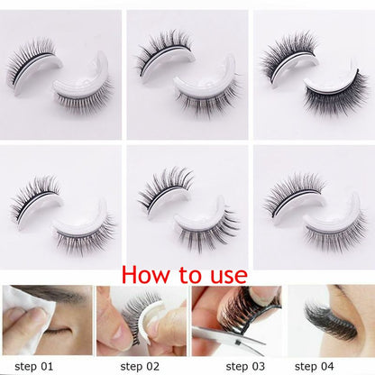 beautiful eyelashes reusable self-adhesive eyelashes