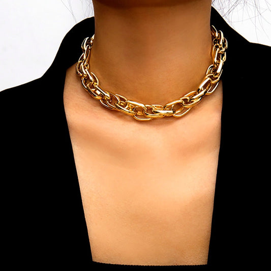 Exaggerated Heavy Metal Big Thick Chain Choker Necklaces