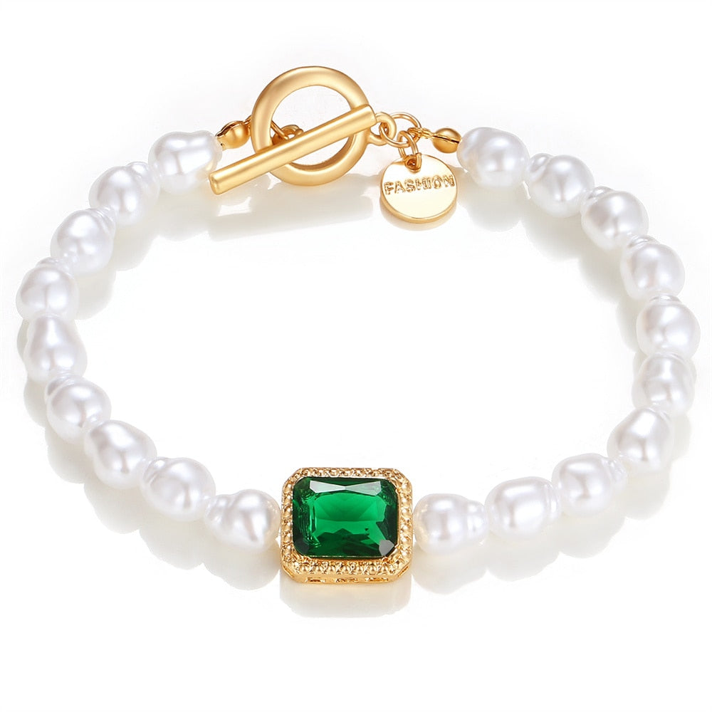 bracelet pearl and gold for women