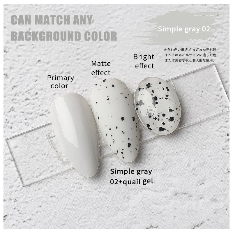 Gel Nail Polish Quail Egg Effect Varnishes For Nails Art