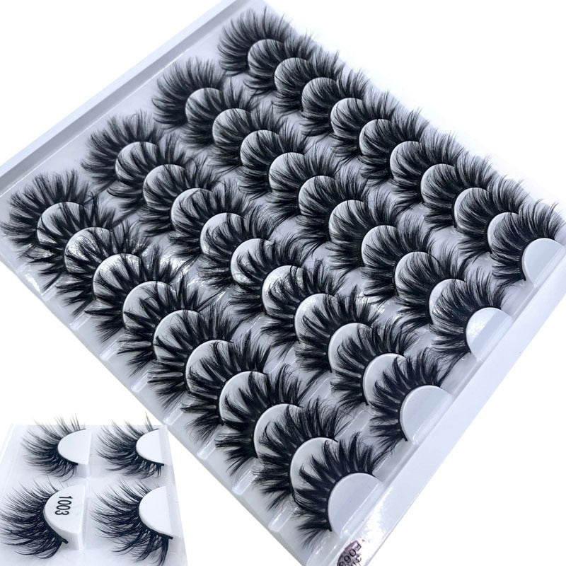 Fake Eyelashes Length 8-25mm with NEW 2-20 pairs  100% Mink Eyelashes / Extension False Eyelashes