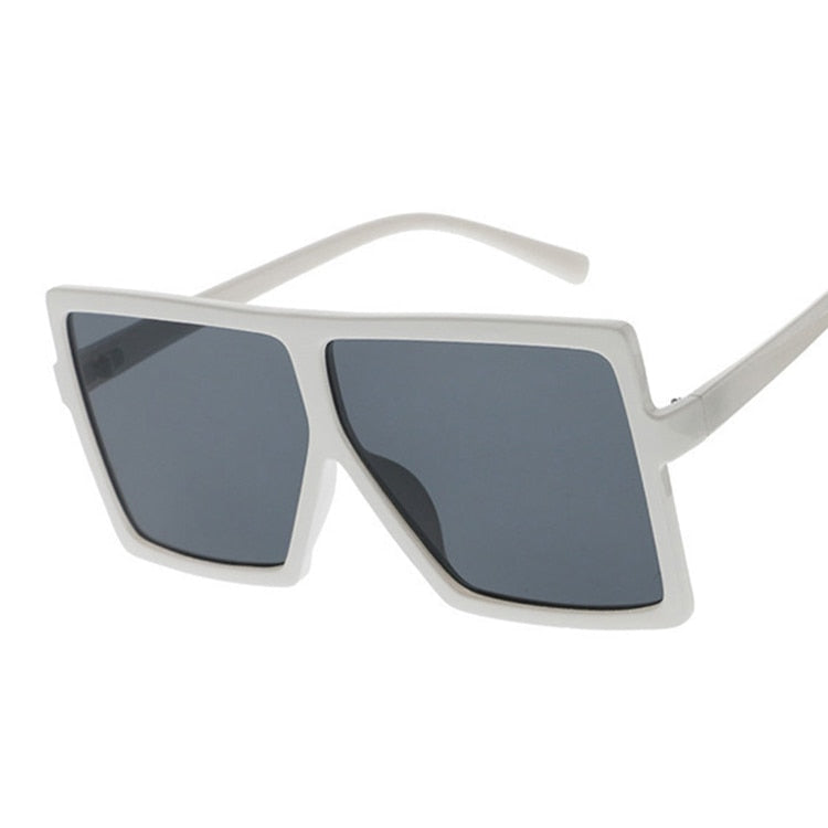 Square Sunglasses Woman Plastic Frame Clear Lens UV400 Shade Fashion