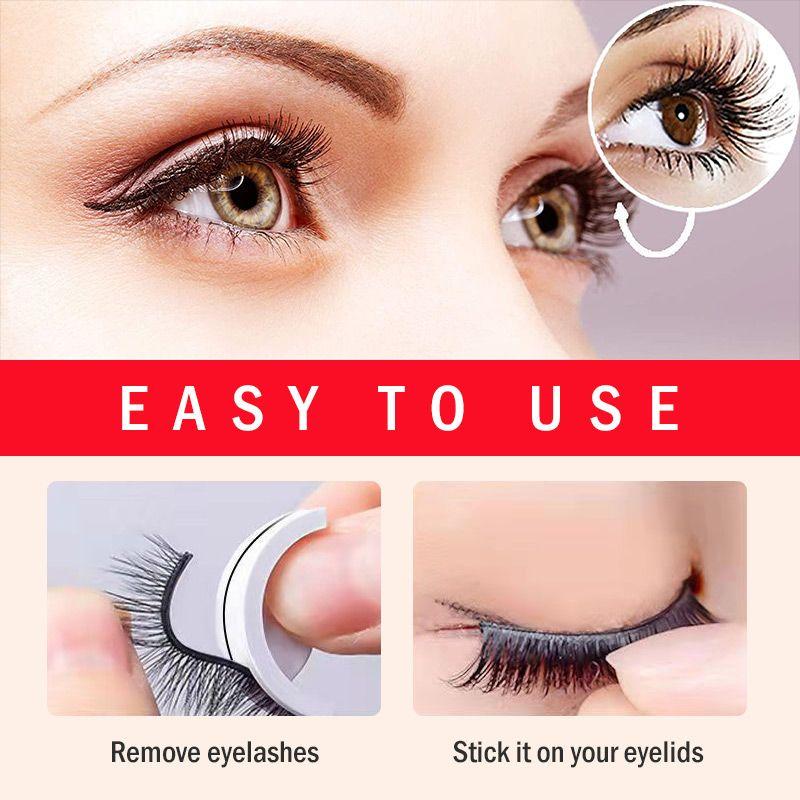 Reusable Self-Adhesive Multiple Reversible Natural Look Eyelashes