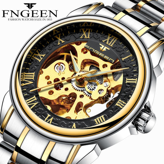 Men's Luxury Automatic Mechanical Watch | Tourbillon Clock | Gold Fashion Skeleton | Top Brand Wristwatch