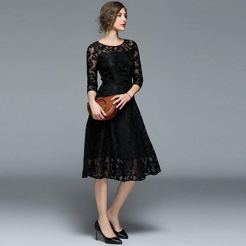 New 2023 Spring Fashion England Style Luxury Elegant Slim Ladies Party Dress