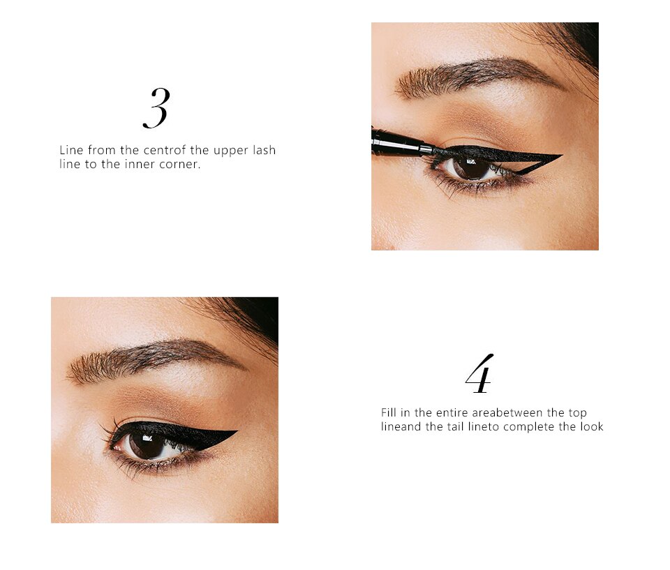 O.TWO.O Black Liquid Eyeliner Eye Make Up Super Waterproof Long Lasting Eye Liner Easy to Wear Eyes Makeup Cosmetics Tools