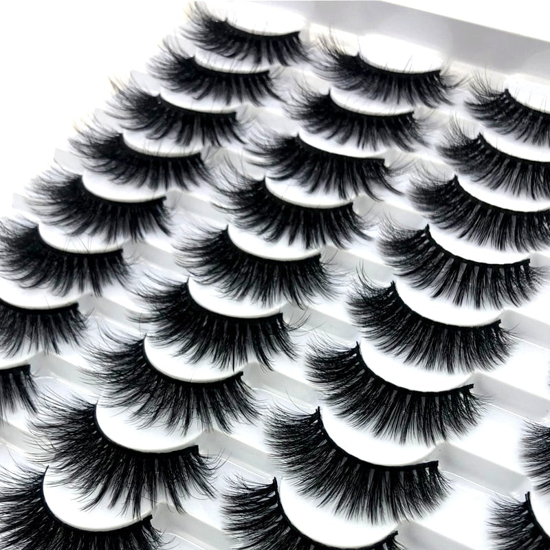 Fake Eyelashes Length 8-25mm with NEW 2-20 pairs  100% Mink Eyelashes / Extension False Eyelashes