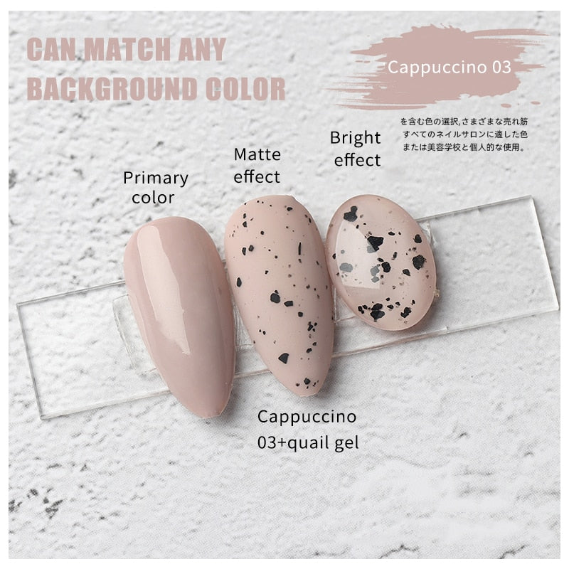 Gel Nail Polish Quail Egg Effect Varnishes For Nails Art