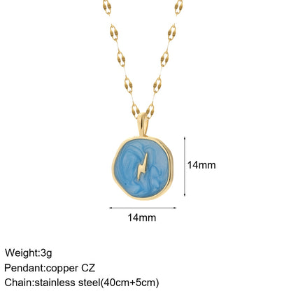 Heart Evil Blue Eye Sun Necklaces for Women