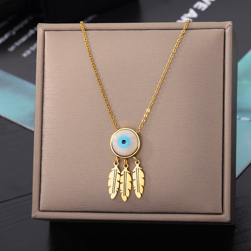 Star Moon Butterfly Pendant Multilayer boho Chain Choker Necklaces For Women