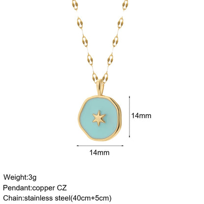 Heart Evil Blue Eye Sun Necklaces for Women