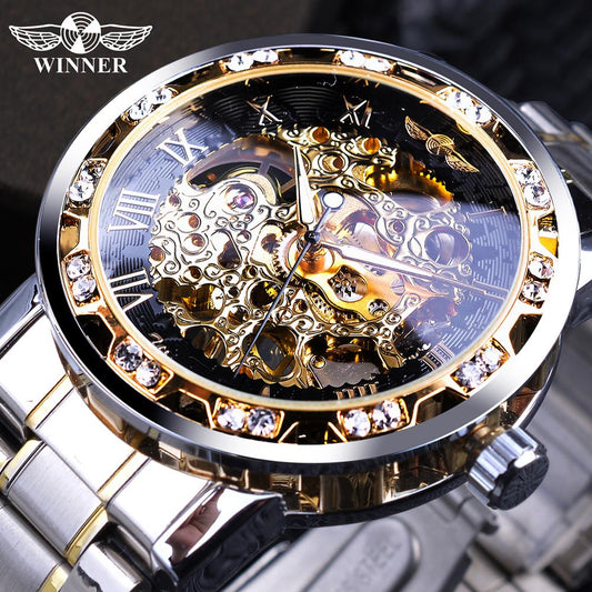 Luxury brand Mechanical Skeleton Wristwatch