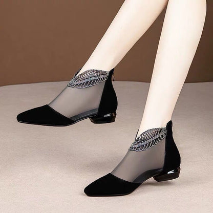 Summer New Mesh Peep Toe Sandals Sexy Hollow Out Single Shoes Lace Pumps Woman High Heel Fashion Autumn Footwear Platform Ladies  Stylish Summer Mesh Peep Toe Sandals | Hollow Out Lace Pumps